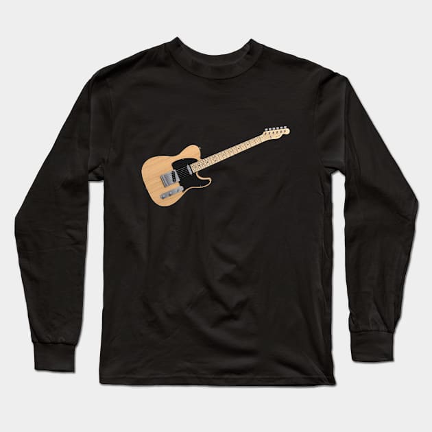 Electric Guitar Long Sleeve T-Shirt by PhantomLiving